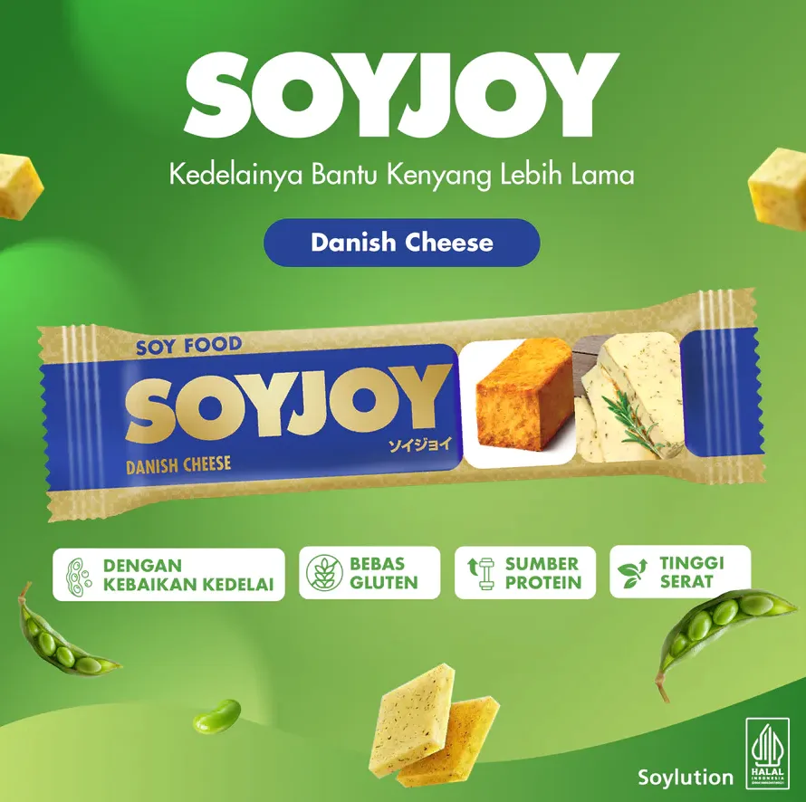 SOYJOY Snack Bar Kedelai Danish Cheese - Single