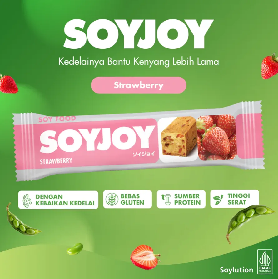 Snack Bar Kedelai Strawberry - Single