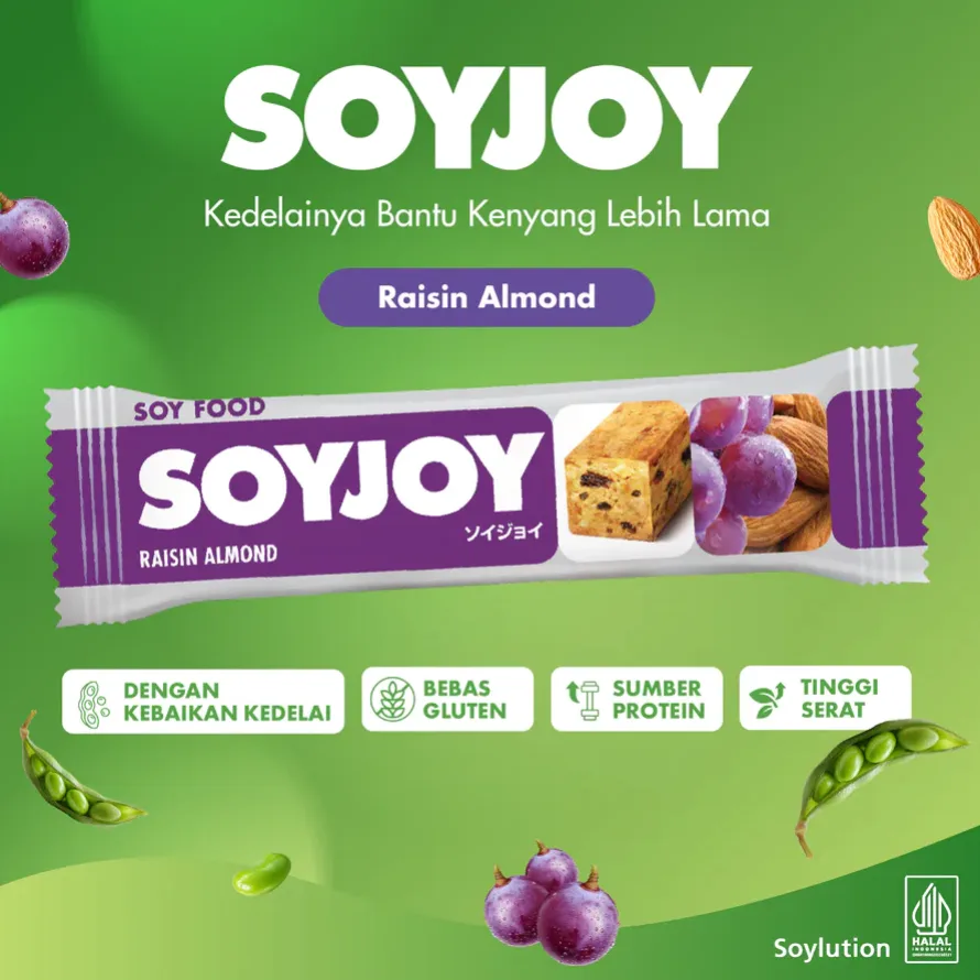 SOYJOY Snack Bar Kedelai Raisin Almond - Single